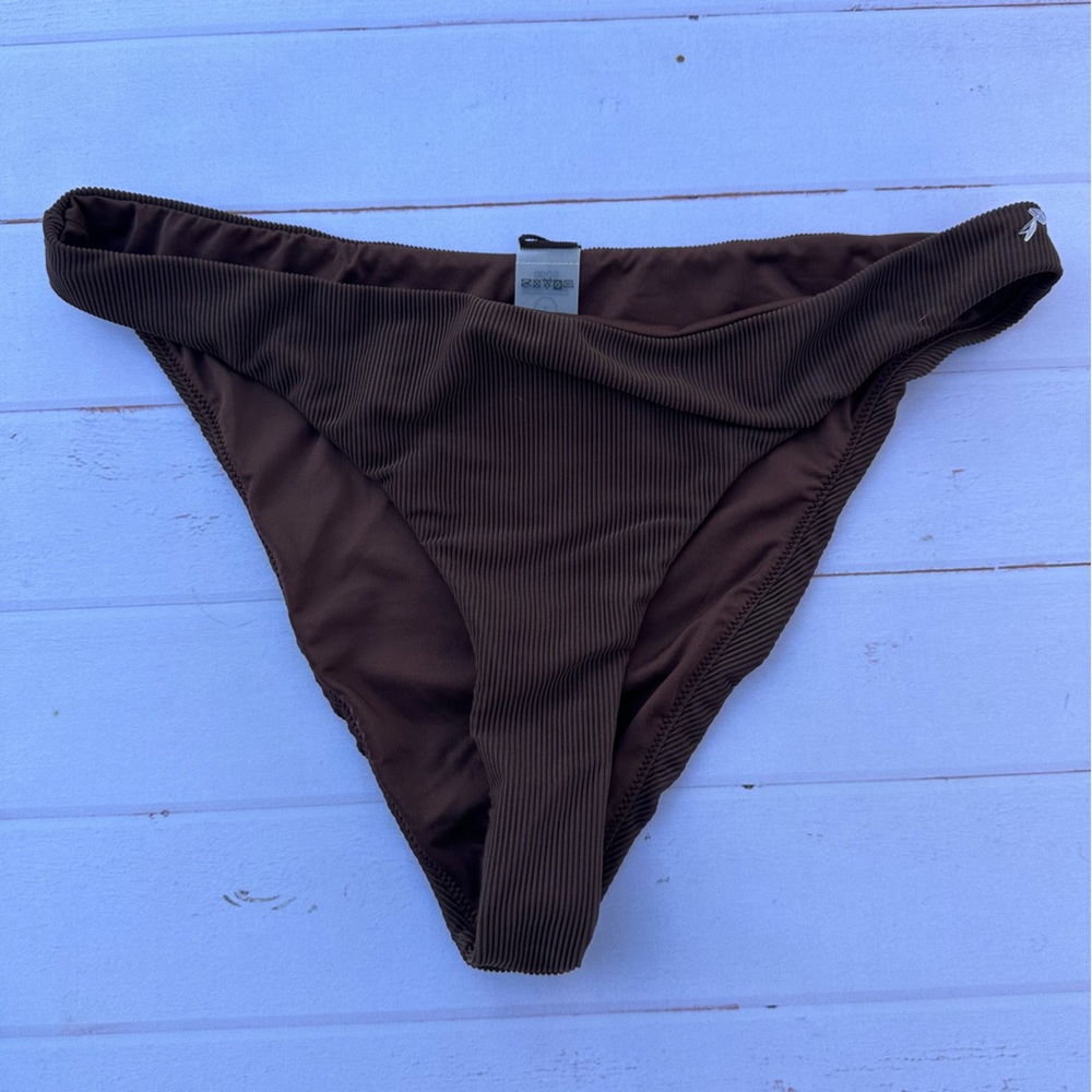 Good American Rib Better Bikini Cheeky Brown